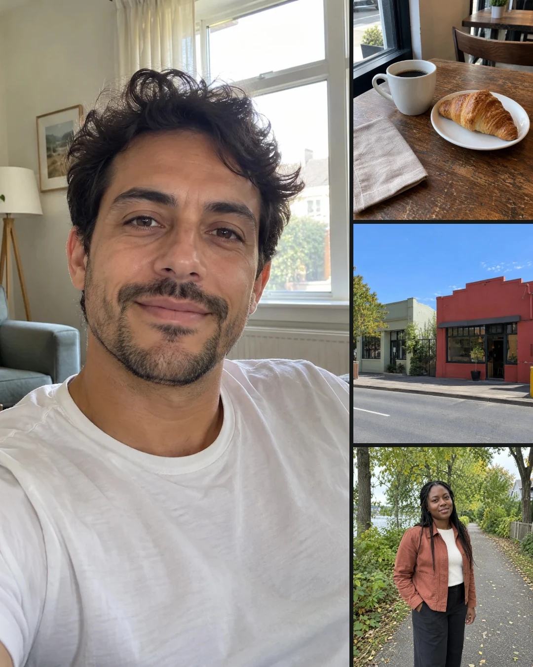 Main & details: the same 4 AI-created photos arranged by Camera Refine