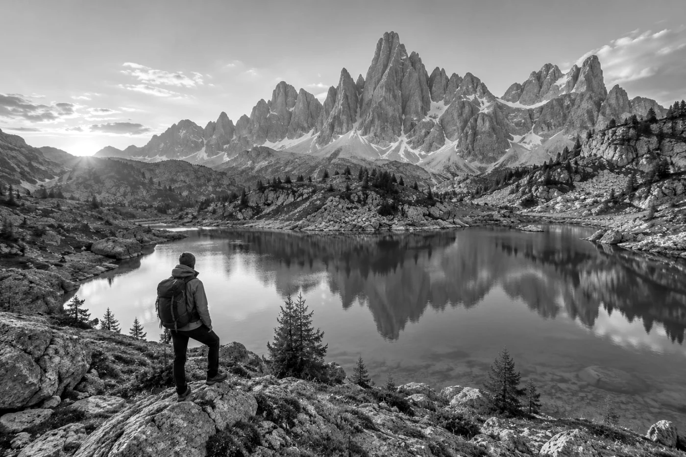Ilford Delta 100: actual Camera Refine output on an AI-created sample